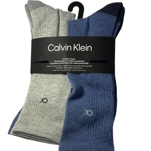 Calvin Klein Mens Cushion Crew Socks 5 Pair Pack Assorted Colors One Size